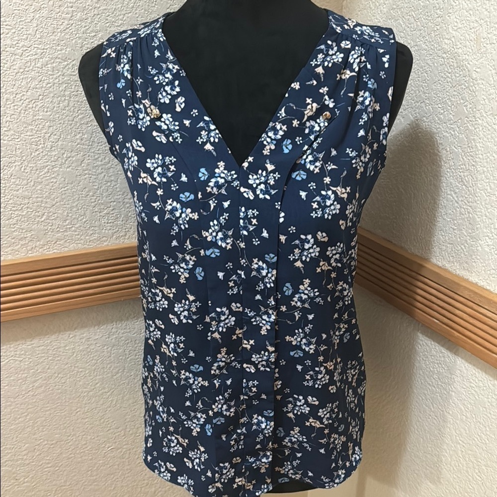 Atmosphere Size 2 Blue Floral Sleeveless Top!!